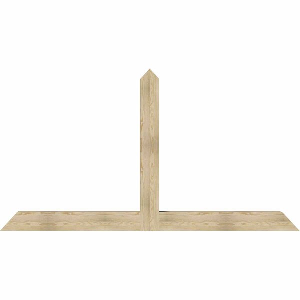 Ekena Millwork Portland Rough Sawn Timber Gable Bracket, Douglas Fir, 96"W x 52"H x 6"D x 6"F, 13/12 Pitch GBW096X52X0606POR00RDF - main
